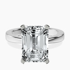 Platinum Jannel Tapering Solitaire Lab Diamond Ring front image