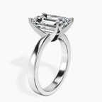 Platinum Jannel Tapering Solitaire Lab Diamond Ring standing product image one