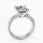 Platinum Jannel Tapering Solitaire Lab Diamond Ring side right image one
