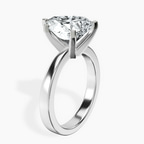 Platinum Jannel Tapering Solitaire Lab Diamond Ring standing product image one