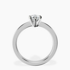 18kt White Gold Jannel Tapering Solitaire Lab Diamond Ring side right image one