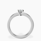 18kt White Gold Jannel Tapering Solitaire Lab Diamond Ring side right image one