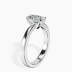 Platinum Jannel Tapering Solitaire Lab Diamond Ring standing product image one
