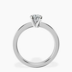 Platinum Jannel Tapering Solitaire Lab Diamond Ring side right image one