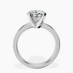 18kt White Gold Jannel Tapering Solitaire Lab Diamond Ring side right image one