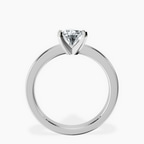 18kt White Gold Jannel Tapering Solitaire Lab Diamond Ring side right image one