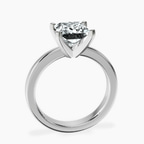 18kt White Gold Jannel Tapering Solitaire Lab Diamond Ring side right image one