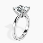18kt White Gold Jannel Tapering Solitaire Lab Diamond Ring standing product image one