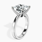 18kt White Gold Jannel Tapering Solitaire Lab Diamond Ring standing product image one