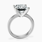 18kt White Gold Jannel Tapering Solitaire Lab Diamond Ring side right image one
