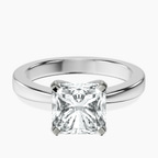 Platinum Jannel Tapering Solitaire Lab Diamond Ring front image