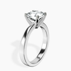 Platinum Jannel Tapering Solitaire Lab Diamond Ring standing product image one