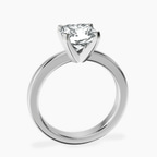 Platinum Jannel Tapering Solitaire Lab Diamond Ring side right image one