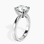 18kt White Gold Jannel Tapering Solitaire Lab Diamond Ring standing product image one