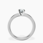 10kt White Gold Jannel Tapering Solitaire Lab Diamond Ring side right image one