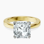 14kt Yellow Gold Jannel Tapering Solitaire Lab Diamond Ring front image