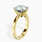 14kt Yellow Gold Jannel Tapering Solitaire Lab Diamond Ring standing product image one