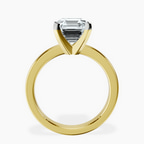 14kt Yellow Gold Jannel Tapering Solitaire Lab Diamond Ring side right image one