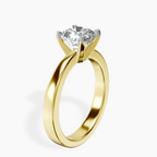 14ct Yellow Gold Jannel Tapering Solitaire Lab Diamond Ring standing product image one