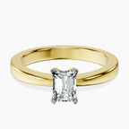 14kt Yellow Gold Jannel Tapering Solitaire Lab Diamond Ring front image