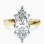 14kt Yellow Gold Jannel Tapering Solitaire Lab Diamond Ring front image
