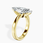 14kt Yellow Gold Jannel Tapering Solitaire Lab Diamond Ring standing product image one