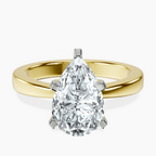 14kt Yellow Gold Jannel Tapering Solitaire Lab Diamond Ring front image