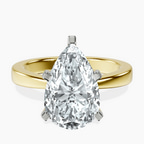 14kt Yellow Gold Jannel Tapering Solitaire Lab Diamond Ring front image