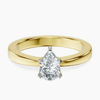 14kt Yellow Gold Jannel Tapering Solitaire Lab Diamond Ring front image
