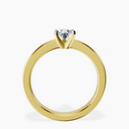 14kt Yellow Gold Jannel Tapering Solitaire Lab Diamond Ring side right image one