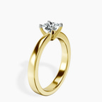 14kt Yellow Gold Jannel Tapering Solitaire Lab Diamond Ring standing product image one