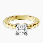 14kt Yellow Gold Jannel Tapering Solitaire Lab Diamond Ring front image