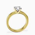 14kt Yellow Gold Jannel Tapering Solitaire Lab Diamond Ring side right image one