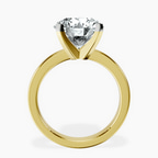 14kt Yellow Gold Jannel Tapering Solitaire Lab Diamond Ring side right image one