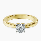 18kt Yellow Gold Jannel Tapering Solitaire Lab Diamond Ring front image