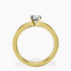 18kt Yellow Gold Jannel Tapering Solitaire Lab Diamond Ring side right image one