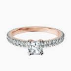 14kt Rose Gold Claire Full Eternity Lab Diamond Ring front image