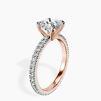 9ct Rose Gold Claire Full Eternity Lab Diamond Ring standing product image one