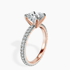 18kt Rose Gold Claire Full Eternity Lab Diamond Ring standing product image one