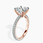 18kt Rose Gold Claire Full Eternity Lab Diamond Ring standing product image one