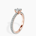 18kt Rose Gold Claire Full Eternity Lab Diamond Ring standing product image one