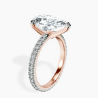 14kt Rose Gold Claire Full Eternity Lab Diamond Ring standing product image one