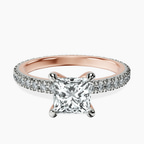 14kt Rose Gold Claire Full Eternity Lab Diamond Ring front image