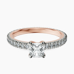 18kt Rose Gold Claire Full Eternity Lab Diamond Ring front image