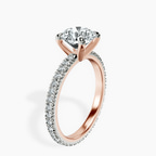14ct Rose Gold Claire Full Eternity Lab Diamond Ring standing product image one