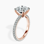 14kt Rose Gold Claire Full Eternity Lab Diamond Ring standing product image one