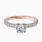 10kt Rose Gold Claire Full Eternity Lab Diamond Ring front image