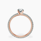 10kt Rose Gold Claire Full Eternity Lab Diamond Ring side right image one