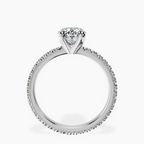 Platinum Claire Full Eternity Lab Diamond Ring side right image one