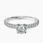 Platinum Claire Full Eternity Lab Diamond Ring front image